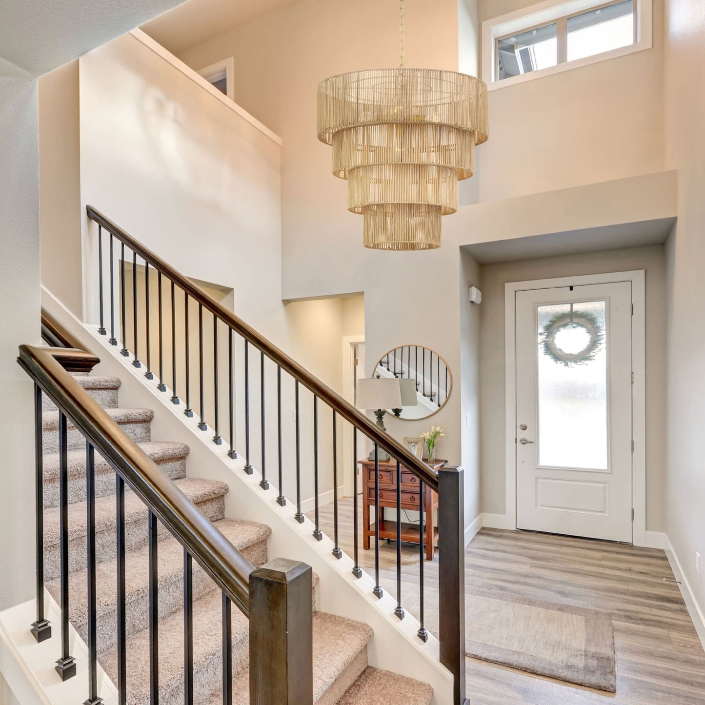 Suspension bohème KAWOTI largeur 26, 5 lumières et 4 niveaux