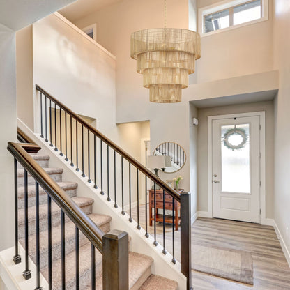 Suspension bohème KAWOTI largeur 26, 5 lumières et 4 niveaux