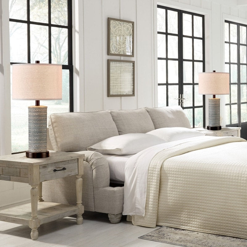 Ensemble de lampes de table à commande tactile KAWOTI avec ports USB (lot de 2)