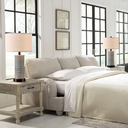 Ensemble de lampes de table à commande tactile KAWOTI avec ports USB (lot de 2)