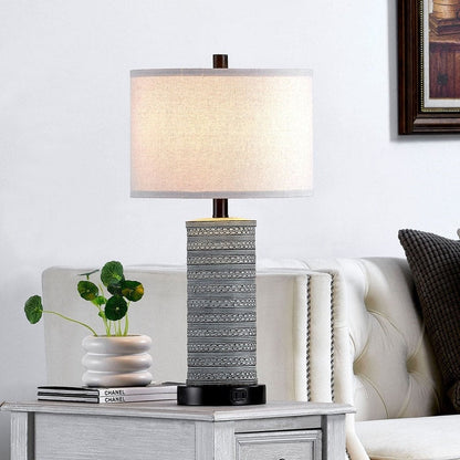 Ensemble de lampes de table à commande tactile KAWOTI avec ports USB (lot de 2)