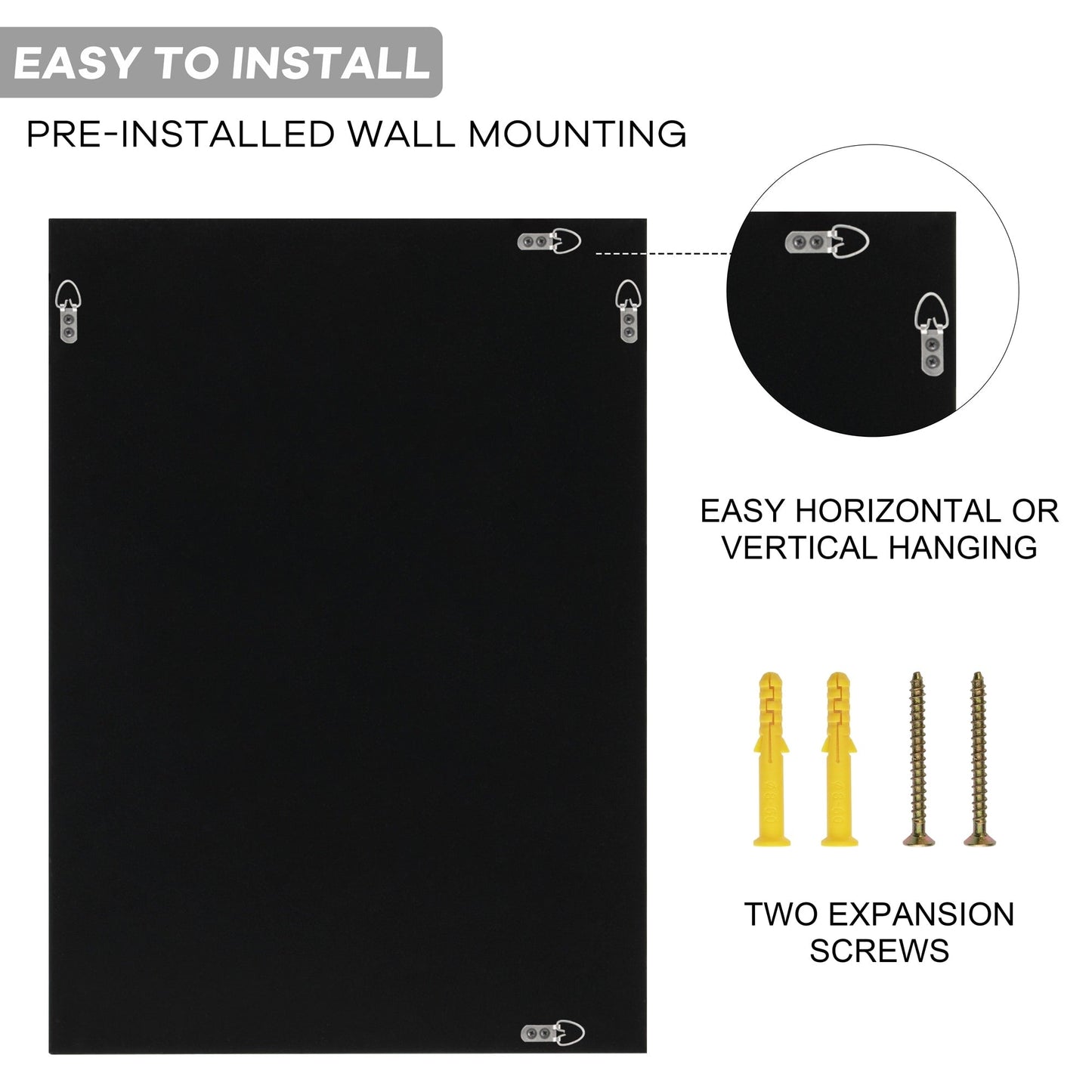 Miroir mural décoratif rectangulaire en cristal argenté KOHROS