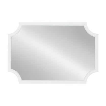 Miroir encadré en bois festonné Kate et Laurel Hogan