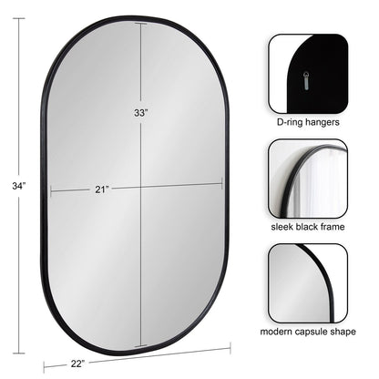 Miroir mural encadré Kate et Laurel Caskill