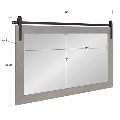 Miroir mural rectangulaire rustique Kate et Laurel Cates