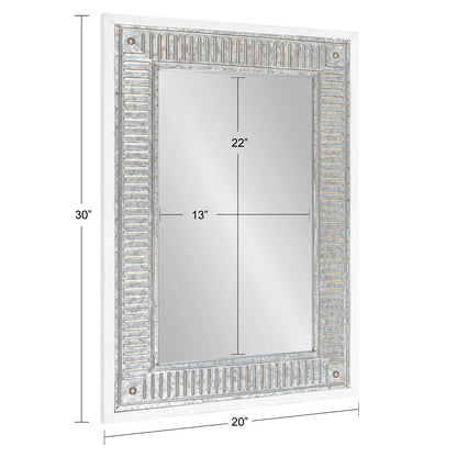 Miroir mural en bois et métal Kate et Laurel Deely