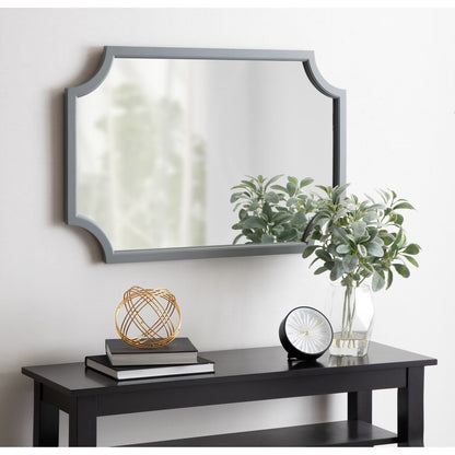 Miroir encadré en bois festonné Kate et Laurel Hogan