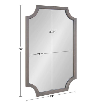 Miroir encadré en bois festonné Kate et Laurel Hogan