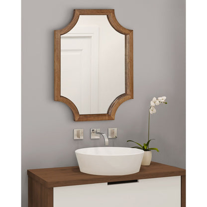 Miroir encadré en bois festonné Kate et Laurel Hogan