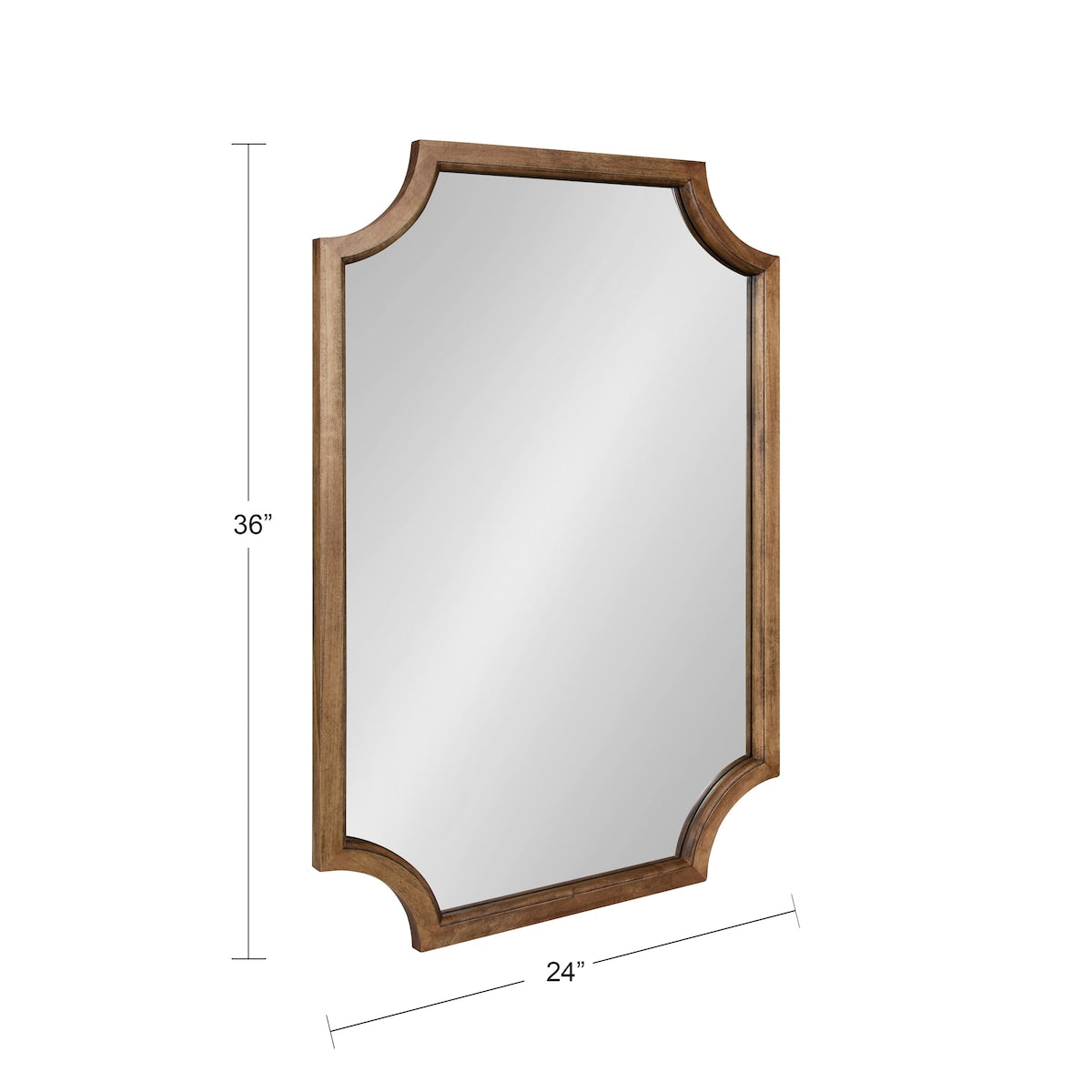 Miroir encadré en bois festonné Kate et Laurel Hogan