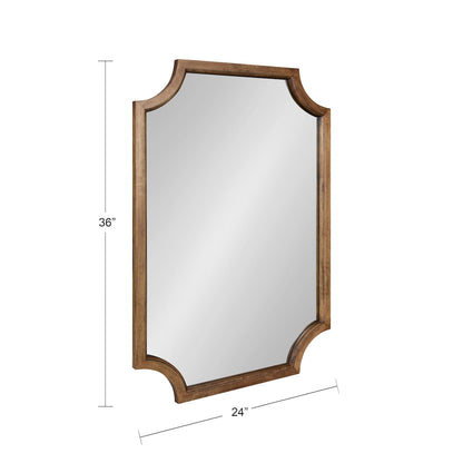 Miroir encadré en bois festonné Kate et Laurel Hogan