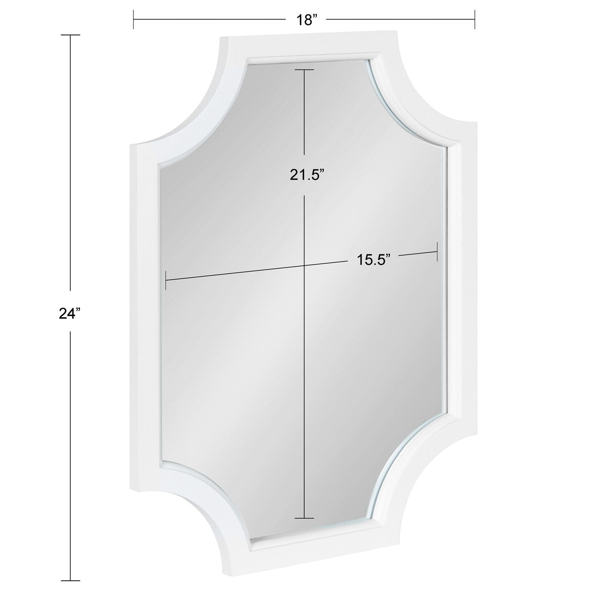 Miroir encadré en bois festonné Kate et Laurel Hogan