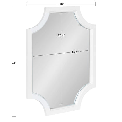 Miroir encadré en bois festonné Kate et Laurel Hogan
