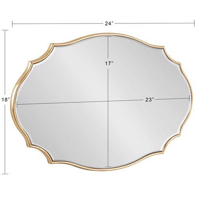 Miroir mural ovale festonné Kate et Laurel Leanna
