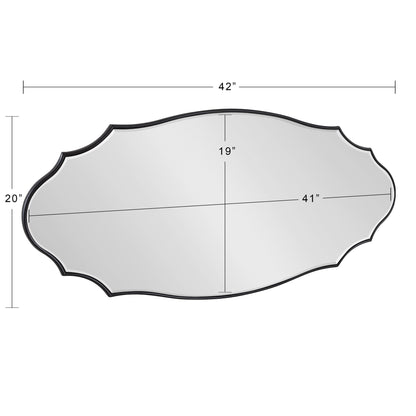 Miroir mural ovale festonné Kate et Laurel Leanna