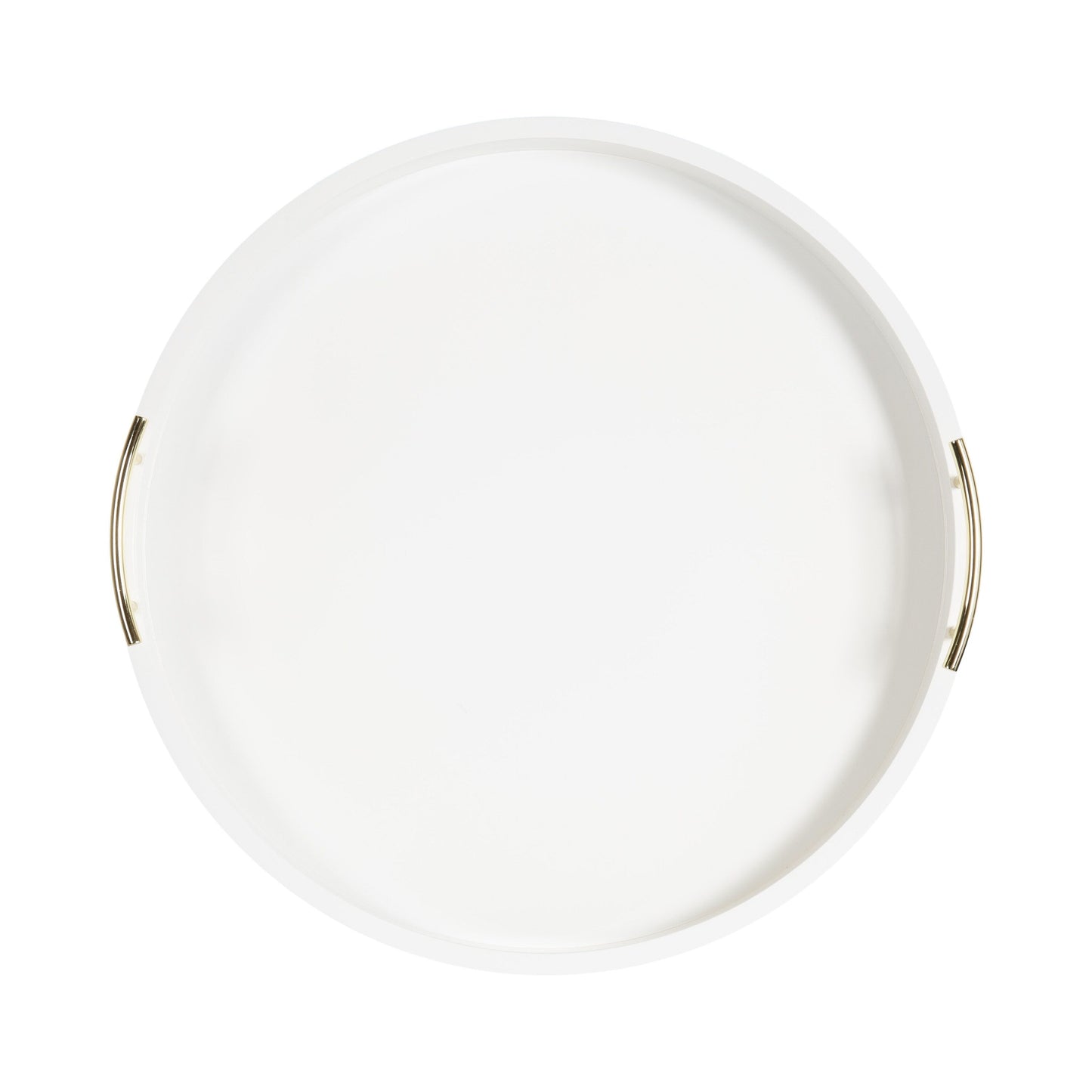 Plateau décoratif rond Kate et Laurel Lipton avec poignées en métal