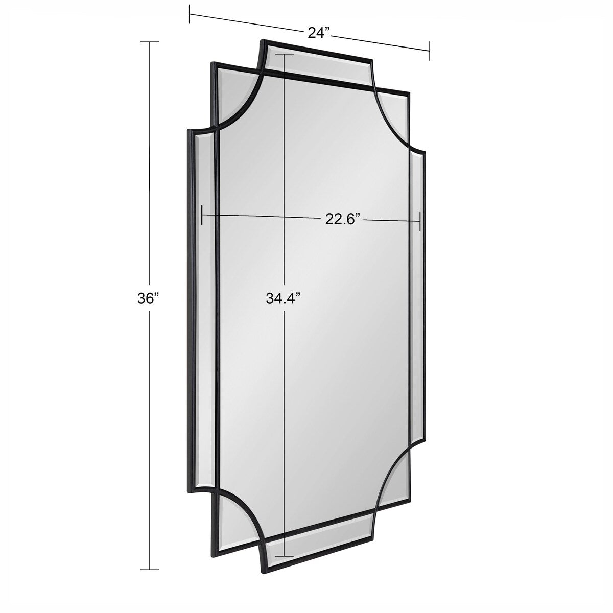 Miroir mural décoratif traditionnel encadré Kate et Laurel Minuette