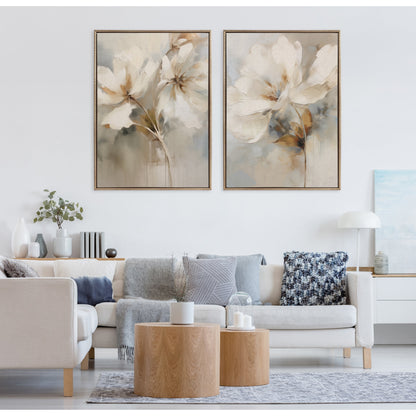 Toile botanique abstraite perlée Kate et Laurel Sylvie