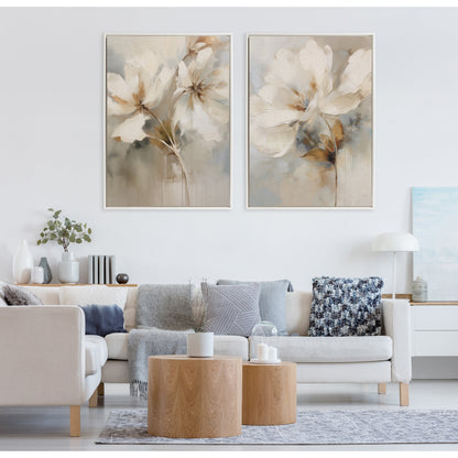 Toile botanique abstraite perlée Kate et Laurel Sylvie