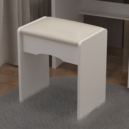 Coiffeuse Kerrogee avec miroir éclairé réglable et tabouret - 39,4 L x 19,7 l x 53,5 H