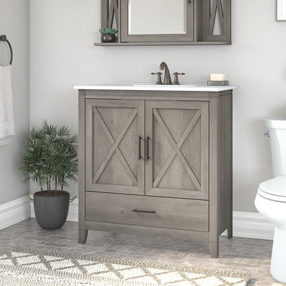 Meuble-lavabo Key West 32 L avec lavabo par Bush Furniture