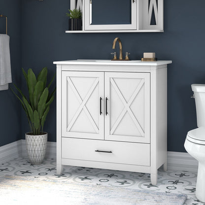 Meuble-lavabo Key West 32 L avec lavabo par Bush Furniture