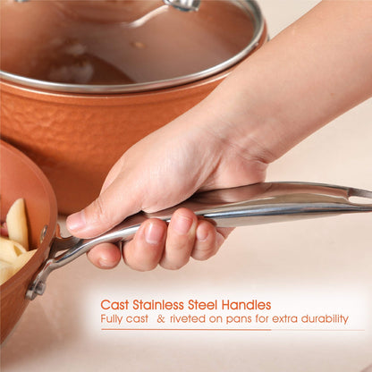 Batterie de cuisine antiadhésive pour induction Kitchen Academy 12/30 pièces