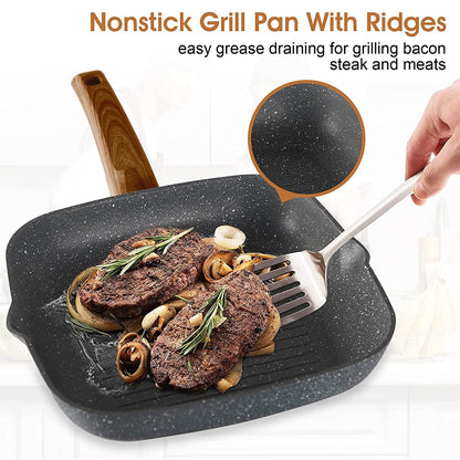 Batterie de cuisine antiadhésive pour induction Kitchen Academy 12/30 pièces