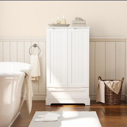 Armoire de rangement de cuisine, armoire de rangement de salle de bain indépendante avec 2 portes et tiroirs