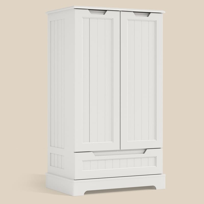 Armoire de rangement de cuisine, armoire de rangement de salle de bain indépendante avec 2 portes et tiroirs