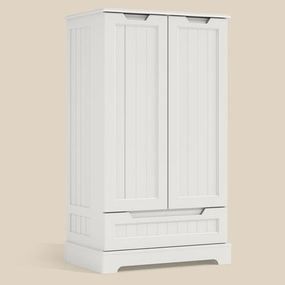 Armoire de rangement de cuisine, armoire de rangement de salle de bain indépendante avec 2 portes et tiroirs