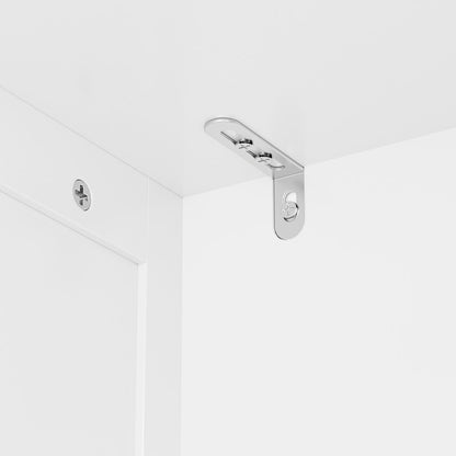 Armoire de rangement de cuisine, armoire de rangement de salle de bain indépendante avec 2 portes et tiroirs