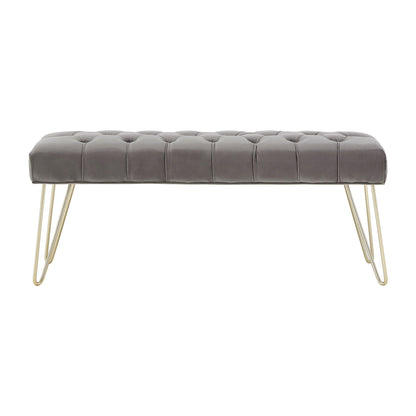 Banc capitonné en velours Klaus par iNSPIRE Q Bold