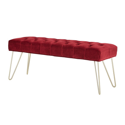 Banc capitonné en velours Klaus par iNSPIRE Q Bold