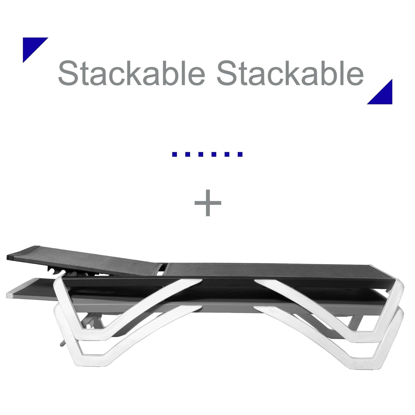 Chaise longue inclinable et réglable Kozyard Alan avec pieds en aluminium et résine polypropylène