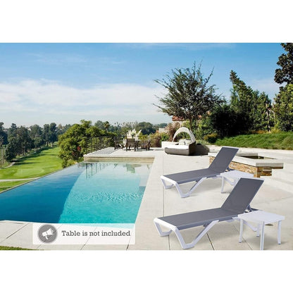 Chaise longue inclinable et réglable Kozyard Alan avec pieds en aluminium et résine polypropylène