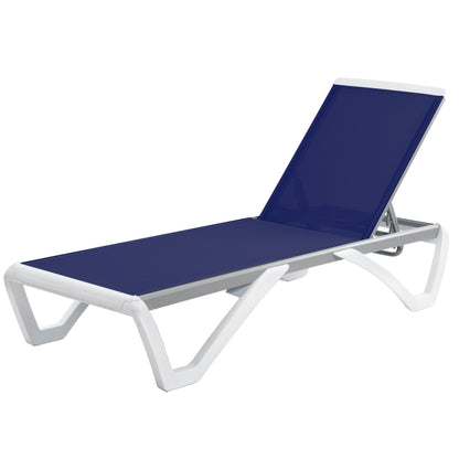Chaise longue inclinable et réglable Kozyard Alan avec pieds en aluminium et résine polypropylène
