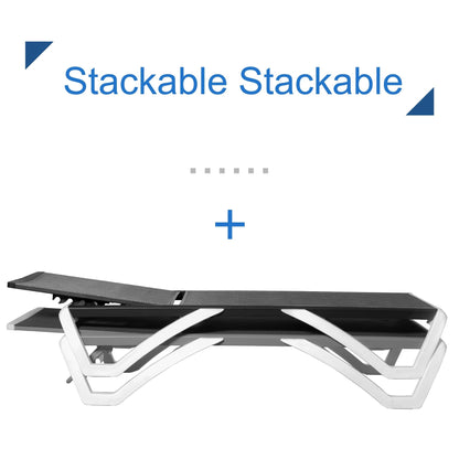 Chaise longue inclinable et réglable Kozyard Alan avec pieds en aluminium et résine polypropylène