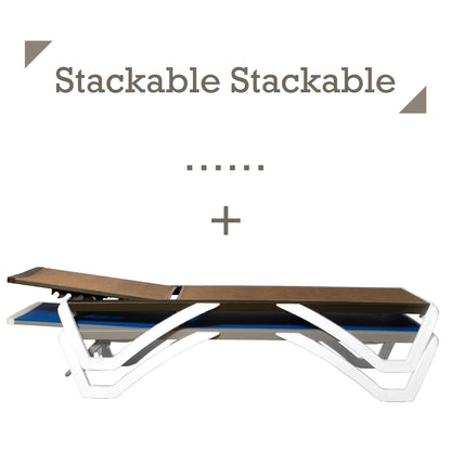 Chaise longue inclinable et réglable Kozyard Alan avec pieds en aluminium et résine polypropylène