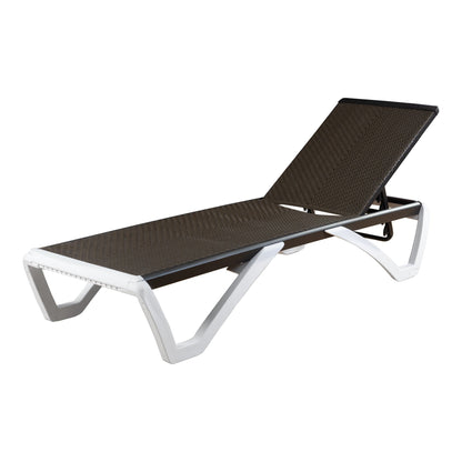 Chaise longue inclinable et réglable Kozyard Alan avec pieds en aluminium et résine polypropylène
