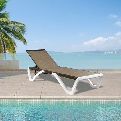 Chaise longue inclinable et réglable Kozyard Alan avec pieds en aluminium et résine polypropylène