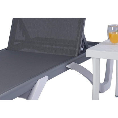 Chaise longue inclinable et réglable Kozyard Alan avec pieds en aluminium et résine polypropylène