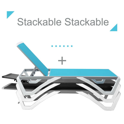 Chaise longue inclinable et réglable Kozyard Alan avec pieds en aluminium et résine polypropylène