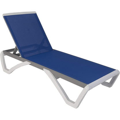 Chaise longue inclinable et réglable Kozyard Alan avec pieds en aluminium et résine polypropylène