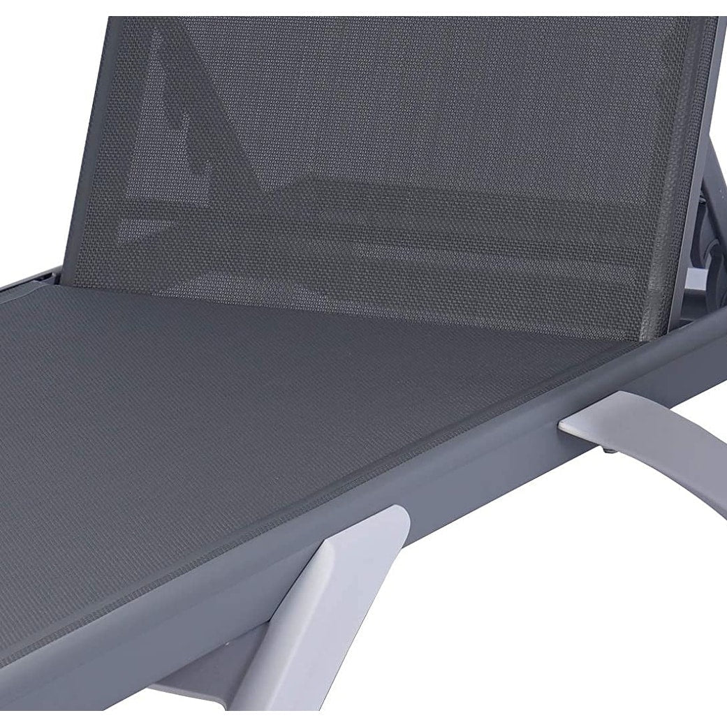 Chaise longue inclinable et réglable Kozyard Alan avec pieds en aluminium et résine polypropylène