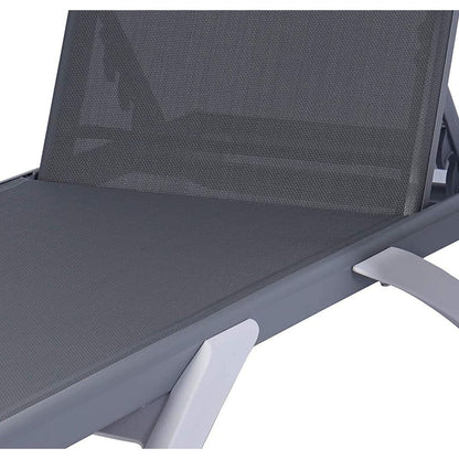 Chaise longue inclinable et réglable Kozyard Alan avec pieds en aluminium et résine polypropylène