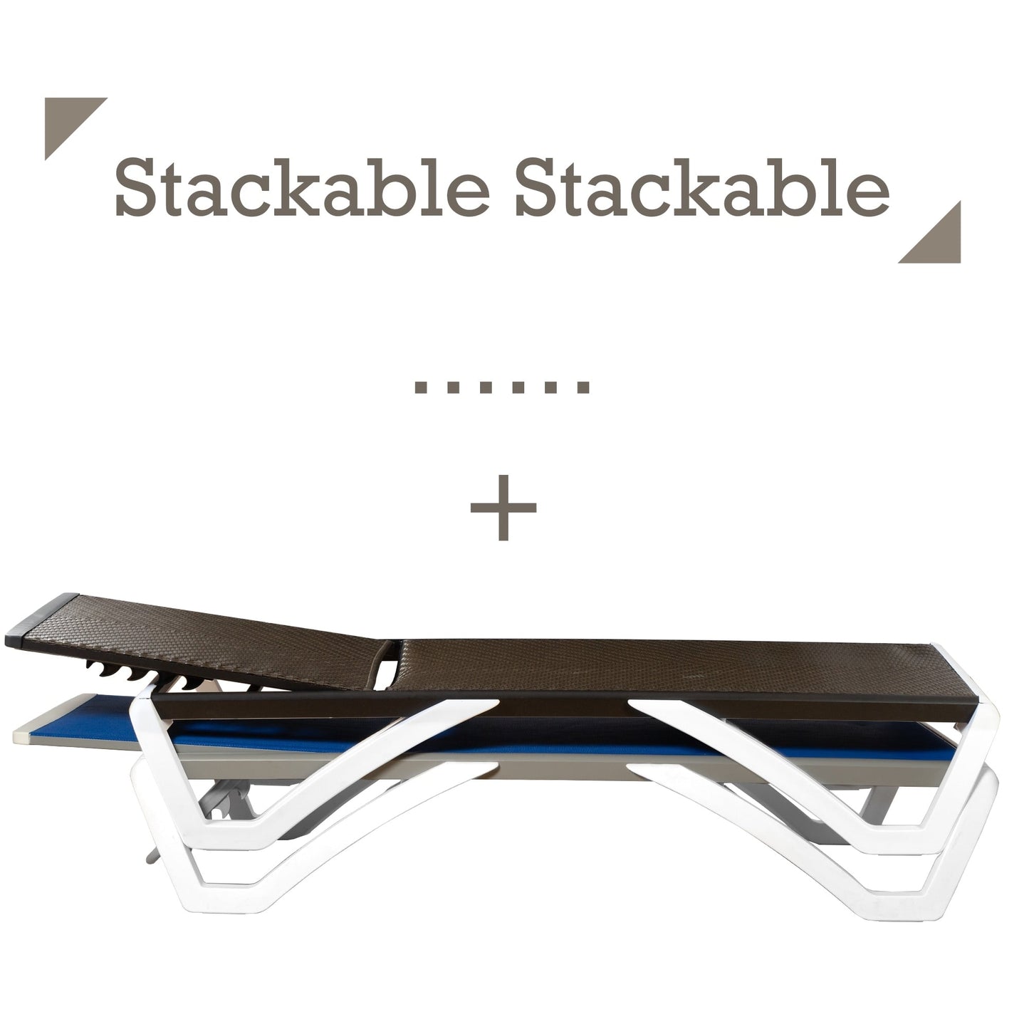 Chaise longue inclinable et réglable Kozyard Alan avec pieds en aluminium et résine polypropylène