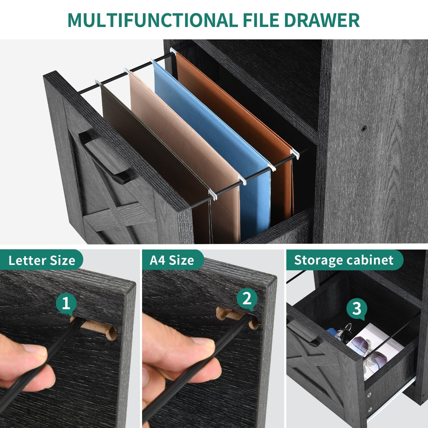 Bureau de jeu en L Moasis de 59 pouces avec support pour écran