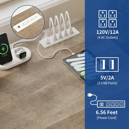 Bureau de jeu en L Moasis de 59 pouces avec support pour écran