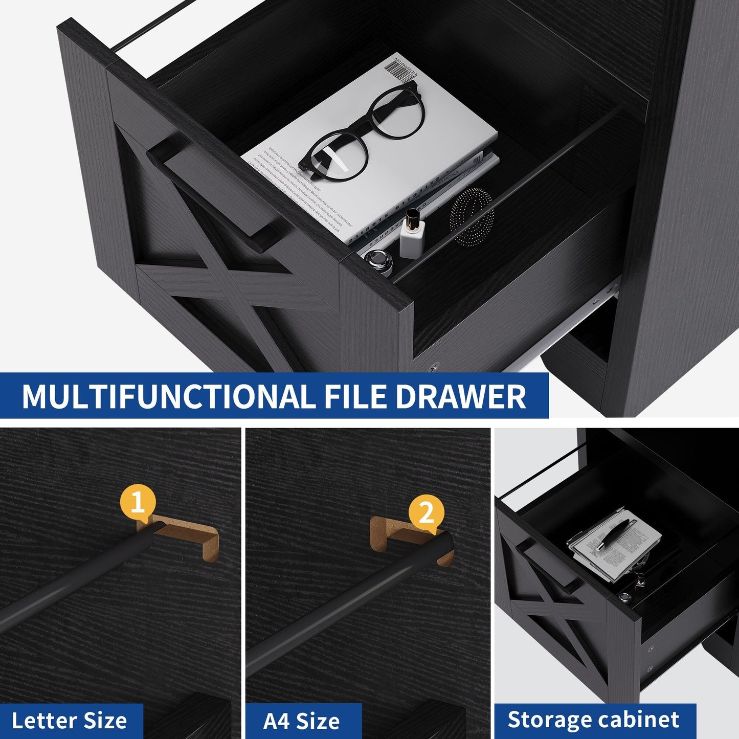 Bureau de jeu en L Moasis de 59 pouces avec support pour écran